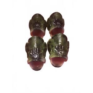 Set of 4 Green Frog Napkin Rings